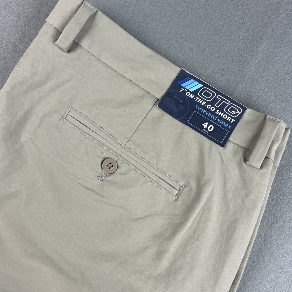 NEW Vineyard Vines On-The-Go Short Men’s 40 OTG Beige Tan Khaki Shorts NWT